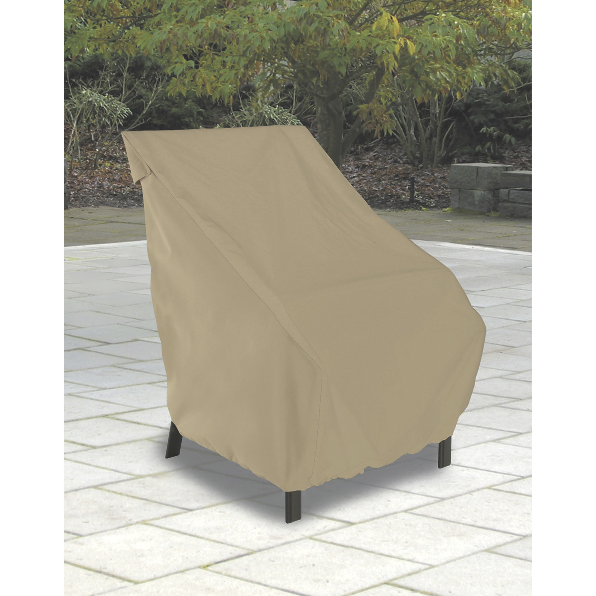 Classic Accessories Terrazzo Patio Chair Cover, Standard, Sand, 25 1/2in.W x 28 1/2in.D x 26in.H, Model# 58912